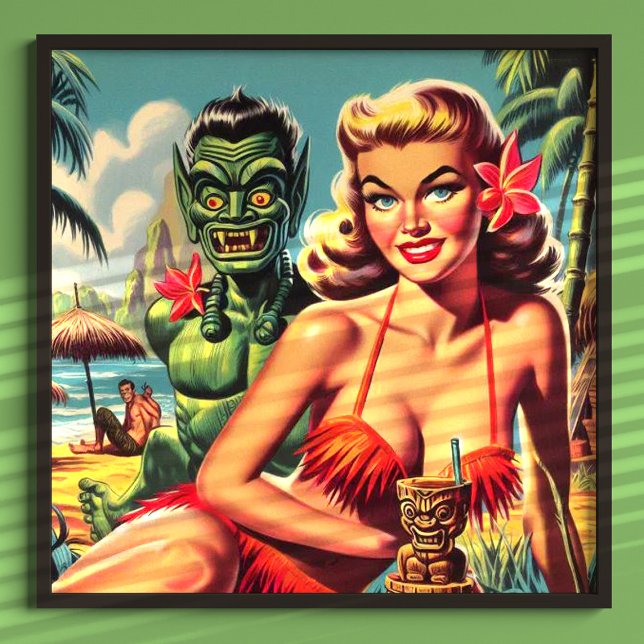 Vintage Tiki Pin Up Poster (Creator Uploaded)