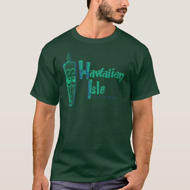 Vintage Tiki Resort Hawaiian Isle T-Shirt (Front)
