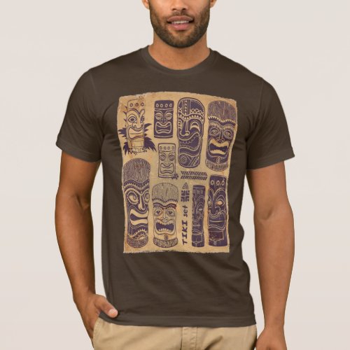 Vintage Tiki Set T_Shirt