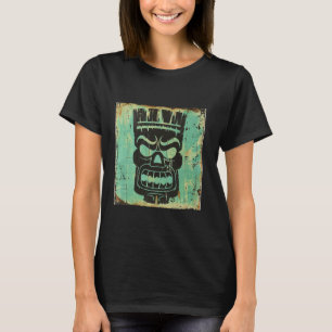 Vintage Tiki Time Tiki God Totem Tiki Head Hawaiia T-Shirt
