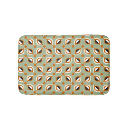 Vintage tiles 1960s abstract background bath mat