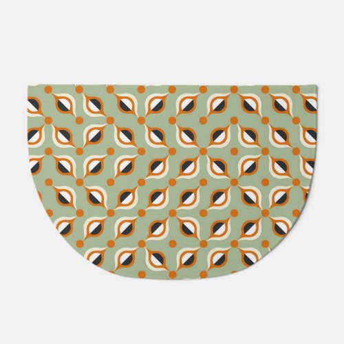 Vintage tiles 1960s abstract background doormat