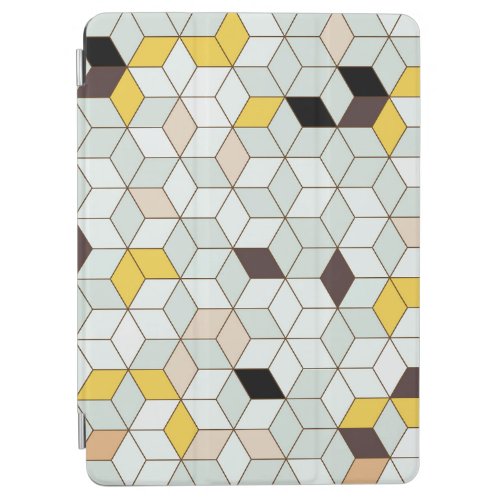 Vintage tiles geometric black white pattern iPad air cover