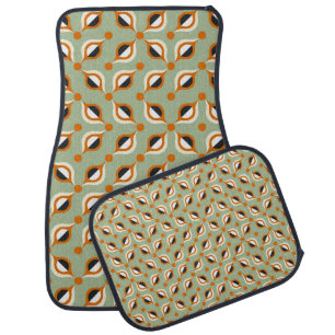 Vintage tiles pattern, abstract seamless backgroun car floor mat