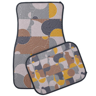 Vintage tiles pattern, abstract seamless backgroun car floor mat