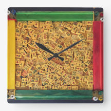 Vintage Tiles Wall Clock
