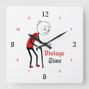Vintage Time Square Wall Clock