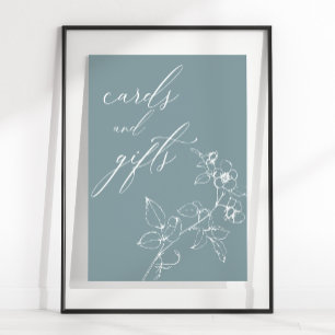 Vintage Timeless Floral Baby Shower Cards Gifts Poster