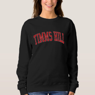 Vintage Timms Hill Distressed Red Varsity Style Sweatshirt