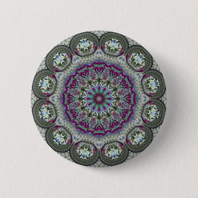 Vintage Tin - Paisley Print Button (Front)