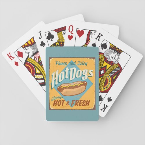 Vintage tin sign _ Hot Dogs Poker Cards