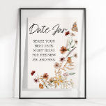 Vintage Tiny Floral Blooms Date Night Poster at Zazzle