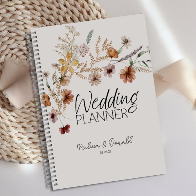 Vintage Tiny Floral Blooms Wedding Planner (Creator Uploaded)