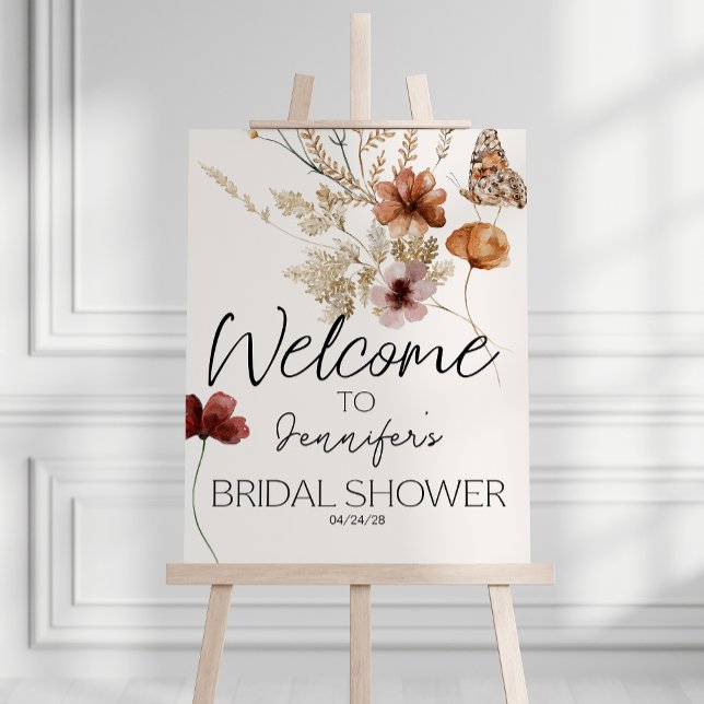 Vintage Tiny Floral Elegant Blooms Bridal Shower Poster (Creator Uploaded)