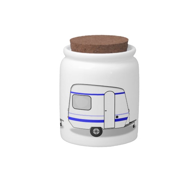 Vintage tiny trailer caravan Thunder_Cove Candy Jar (Front)