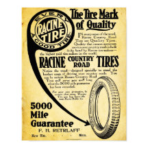 Vintage Tire Sign - Racine Tire Company