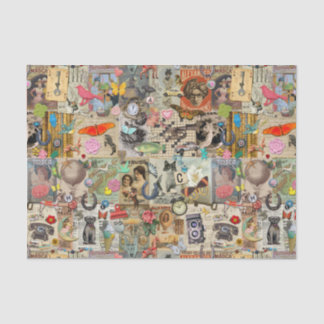 Vintage Tissue for decoupage or collage paper