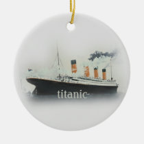 Vintage Titanic Ocean Liner Ship Ceramic Ornament