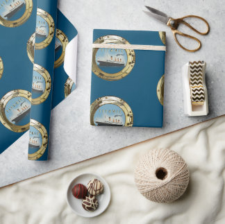 Vintage Titanic Porthole Wrapping Paper