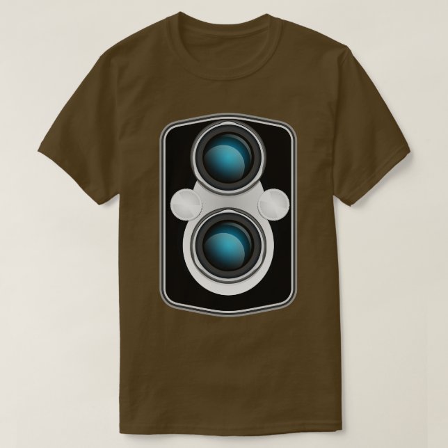 Vintage TLR Camera Face Plate T-Shirt (Design Front)