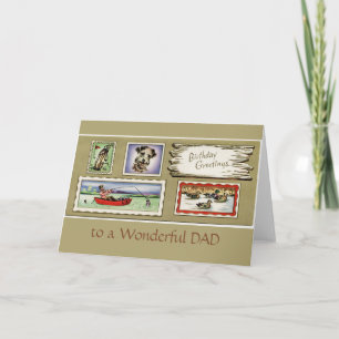 Vintage to a Wonderful Dad Birthday Greeting Card