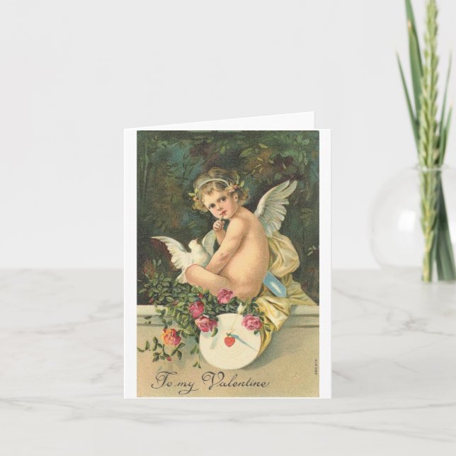 Vintage To My Valentine Holiday Card (Front)