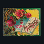 Vintage To the Best Mothers Mother's Day Greeting Postcard<br><div class="desc">Vintage To the Best Mothers Mother's Day Greeting Postcard. For further customization,  please click the "Customize it" button and use our design tool to modify this template.</div>