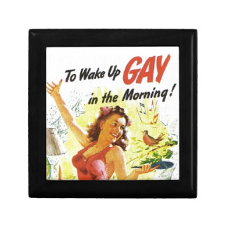 Vintage "To Wake Up Gay" Keepsake Box