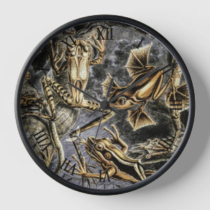 Vintage Toads and Frogs by Ernst Haeckel Clock