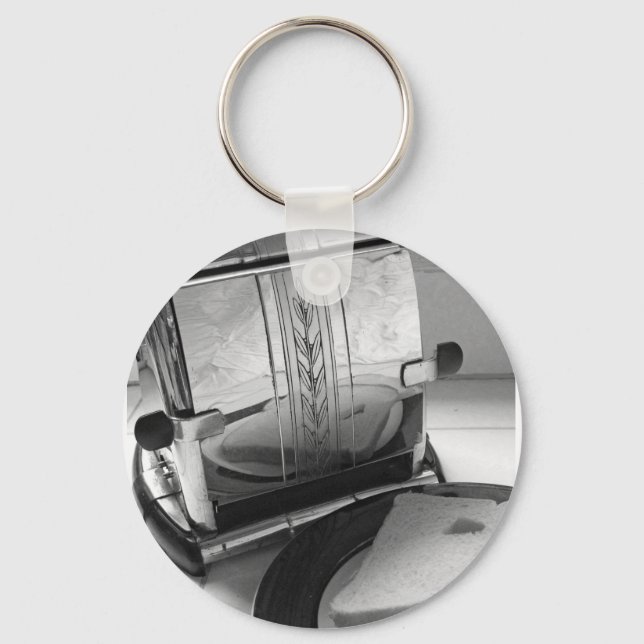 Vintage Toaster Kitchen Art Keychain (Front)