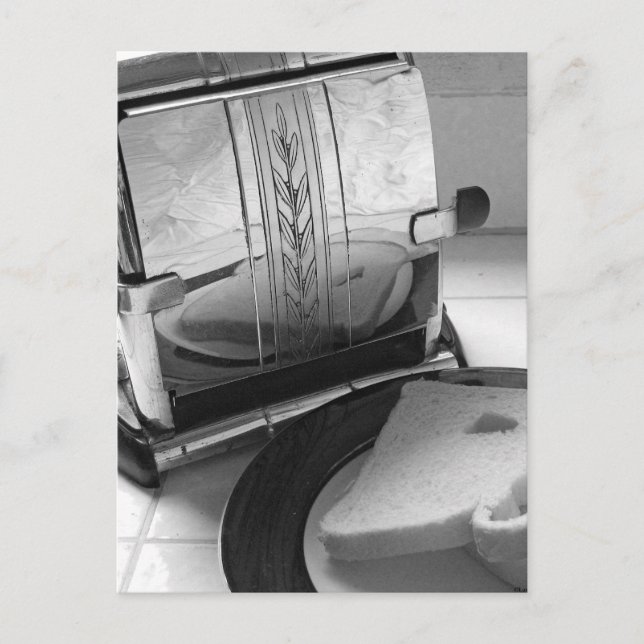 Vintage Toaster Kitchen Art Postcard (Front)