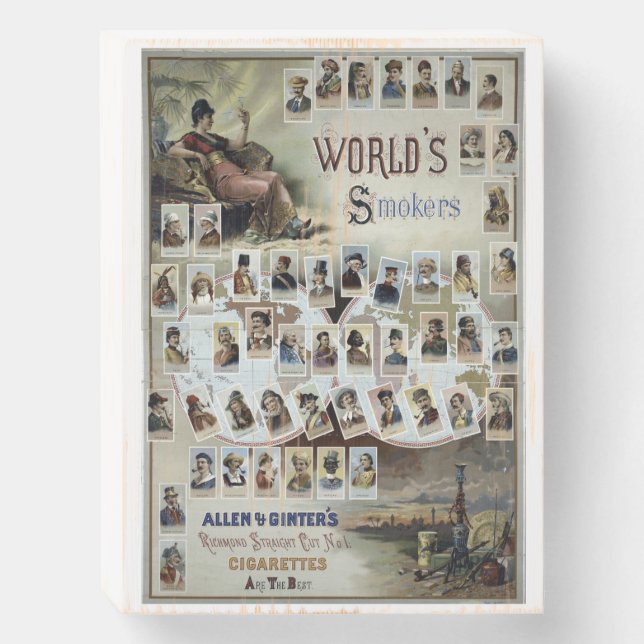 Vintage Tobacco Advertisement Wood Sign (Front Vertical)