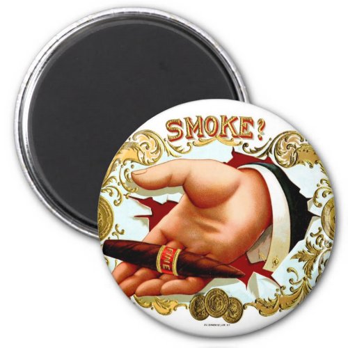 Vintage Tobacco Cigar Box Art Smoke Magnet