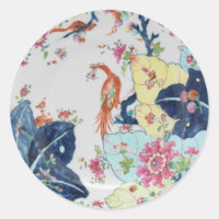 vintage Tobacco Leaf blue & white w/pink Classic R