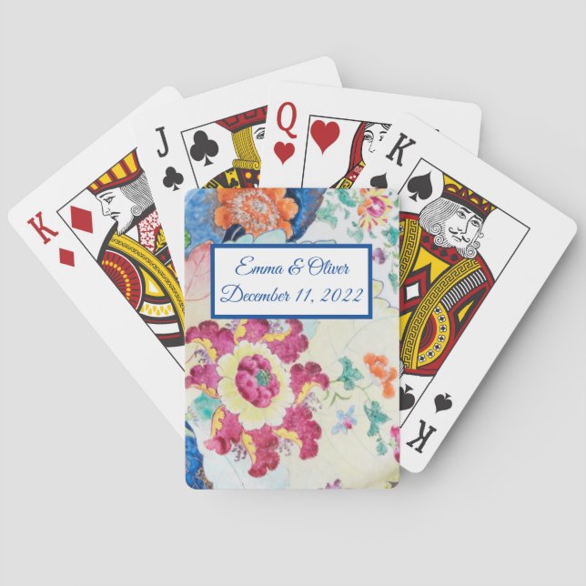 vintage Tobacco Leaf personalized Playing Cards (Back)