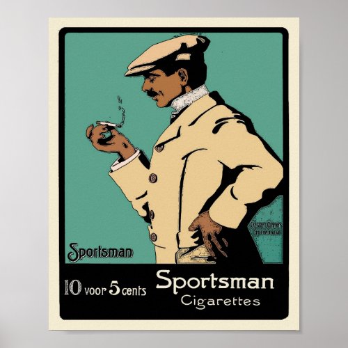 Vintage Tobacco Poster _ Sportsman Cigarettes