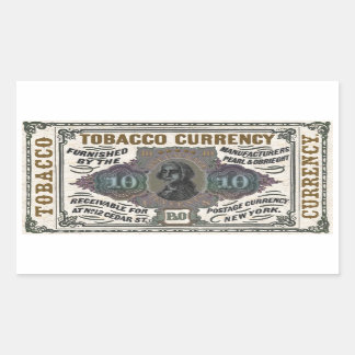 Vintage Tobacco Promotional item - colorized Rectangular Sticker
