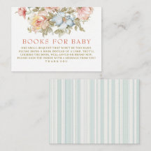 Vintage Toile Floral Books For Baby Baby Shower