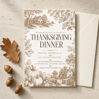 Vintage Toile Thanksgiving Dinner