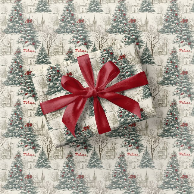 Vintage Toile Wrapping Paper Christmas (Creator Uploaded)