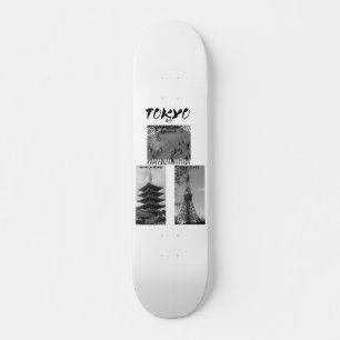 Vintage Tokyo Japanese Streetwear Black & White Skateboard