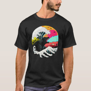 Vintage Tokyo Tsunami Mount Fuji Sunset Monster Ja T-Shirt
