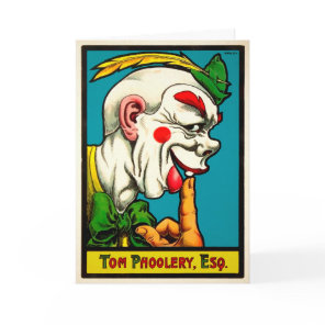 Vintage Tom Phoolery Clown Birthday Card
