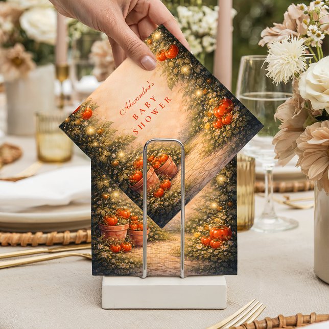 Vintage Tomato Garden Baby Shower Napkins (Creator Uploaded)