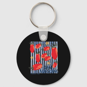 Vintage Tomato Italian Market Tomato Girl Summer Keychain