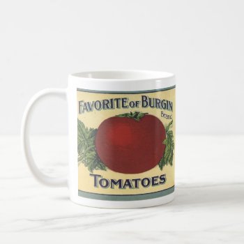 Vintage Tomato Label Mug by Vintage_Obsession at Zazzle