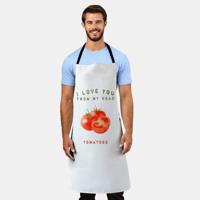 Vintage Tomato Quote Design -  Apron (Worn)