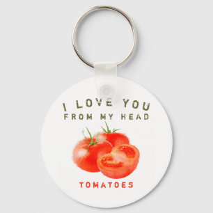 Vintage Tomato Quote Design - Keychain