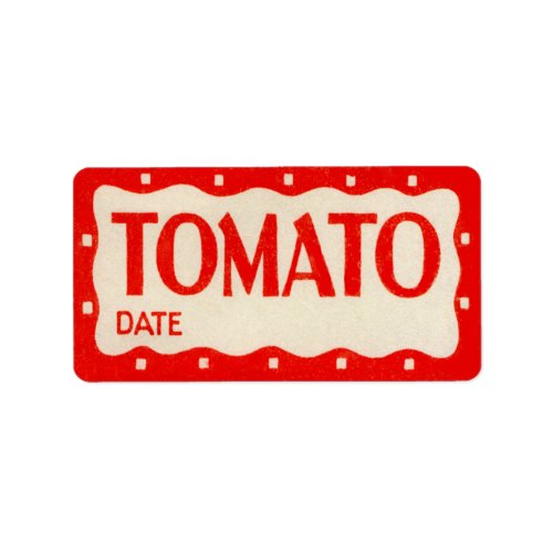 Vintage Tomato Sticker Vegatable Garden Label