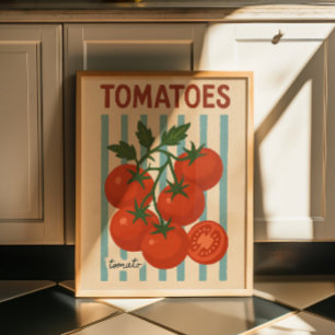 Vintage Tomato Wall Art Print Botanical Kitchen